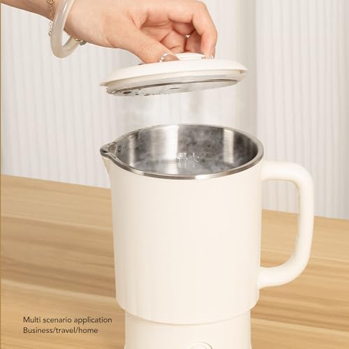 Tetera eléctrica portátil 600W 600ml acero inoxidable miniatura 4