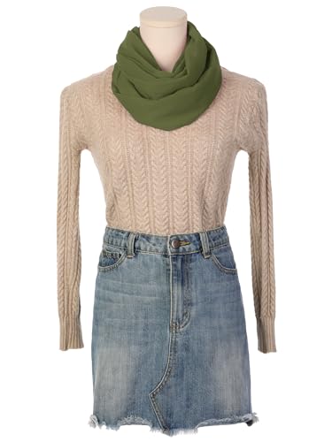 Women's Solid Chiffon Scarf, Lightweight Soft Sheer Long Head Wrap Shawl Scarves for All Season3