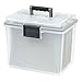 IRIS Letter Size Portable WEATHERTIGHT File Box, Clear