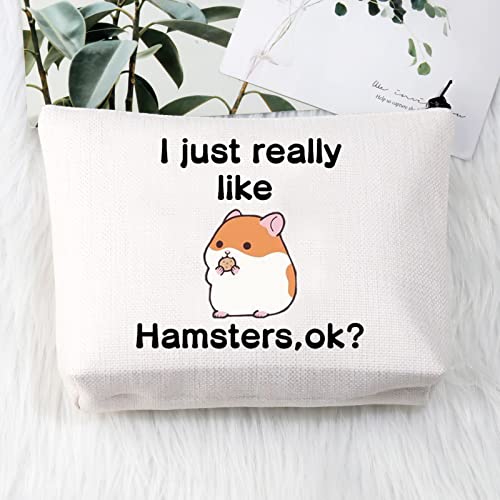 PLITI Hamster-Make-up-Tasche, Hamster-Liebhaber, Geschenk, Kosmetiktasche für Hamster, Mutter, Hamster, Besitzer, Really Like Hamstersu