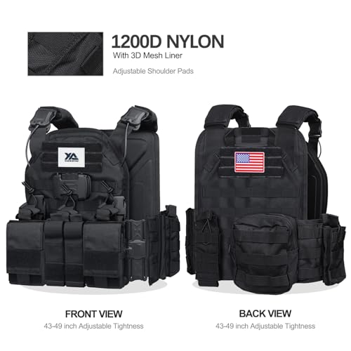 Image of Tactical Vest One Click Quick Release Tactical Vest | Adjustable Modular Design for Outdoor, Hunting, Shooting and Security