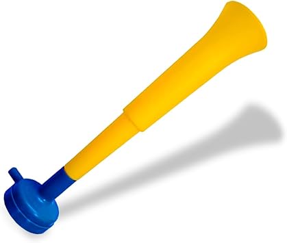 Pack x3 Plastic Trumpets/Vuvuzela stadium horn for soccer and sports events. Soccer fan trumpet. Noisy air horn for cheerleading and animation.