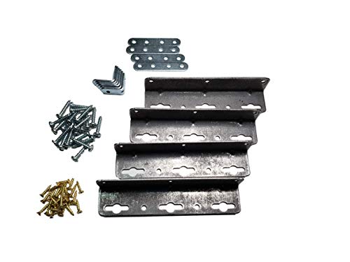 True Choice Stores Waterbed Bracket Hardware Kit for Hardside Wood Waterbed Frames - Cal King, Queen and Super Single Size