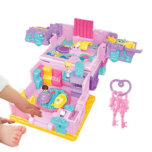Casa de muñecas para niños - Juguete de juegos fantasía con música - Castillo de juguete realista, para niños, casa, aula, escuela, dormitorio, estudio, sala de juegos, guardería, preescolar