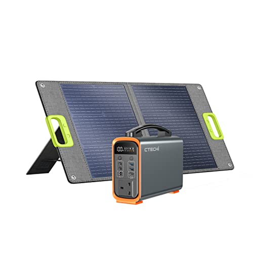 CTECHi Solargenerator 240W, 240Wh Powerstation mit 60W Solarmodule,mobiler Stromspeicher mit LifePo4, Balkonkraft für Notstrom Camping Wohnmobile zu Hause Cover