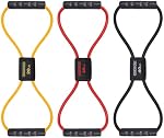 Figure 8 Resistance Bands with Handles for Women Men, Exercise Bands for Back, 8 Shaped Resistance Bands for Arms, Shoulder, Leg Stretching, Physical Therapy, Yoga