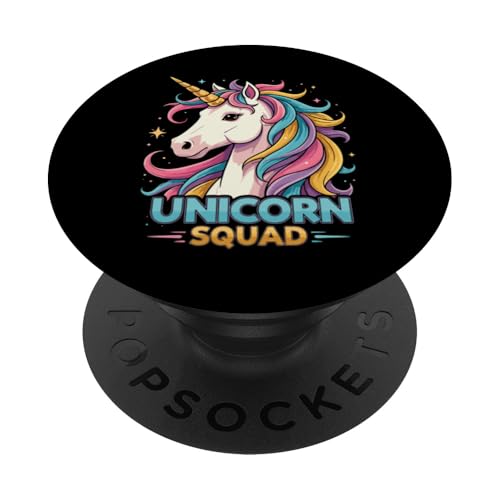 Unicorn Squad Rainbow Cute Girls Birthday Party PopSockets PopGrip Intercambiable