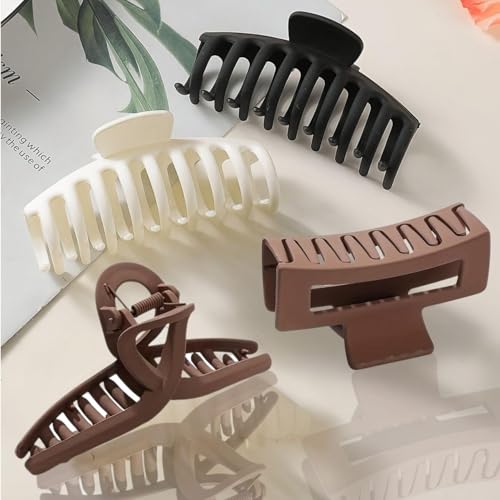Image of VASANLADII 11 Pcs Claw Clips, Multi-Shapes Hair Clips for Women Girls, Non-Slip Large Small Medium Jaw Claw Clips for Thick Thin Curly Hair Accessories (Multicolor)