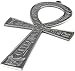 NileCart 8.5" Large metal Egyptian ANKH cross - ANKH Wall Art made in Egypt (Antique Silver)