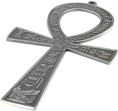 NileCart™ 8.5" Large metal Egyptian ANKH cross made in Egypt (Antique Silver) - Image 2