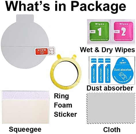 smaate Soft Screen Protector Compatible with AGPTEK LW11 Smartwatch Round Screen 1.28inch, 4 pieces