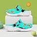 Toddler's Fashion Outdoor Beach Pool Shoes for Cute Summer Style, Doberman Pinscher Turquoise Pizza