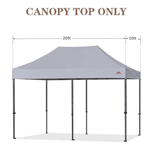 Image of SCOCANOPY Gray Commercial 10x20 Canopy Replacement Canopy Top
