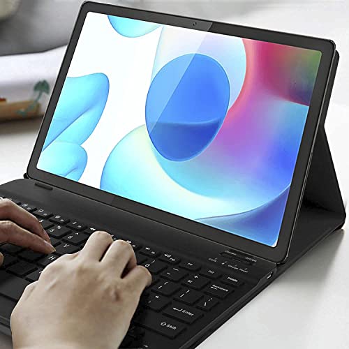 Image of HOM 3 Fold Wireless Bluetooth Keyboard Stand with Detachable Tablet Cover Case for Realme Pad 10.4 inch
