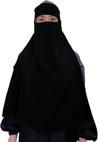 Women Muslim Solid Color Niqab Saudi Style Thin Niqab Islam Classic Niqab for lady