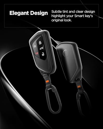 Funda para llave Volkswagen Spigen de TPU negro con mosquetón resistente 3