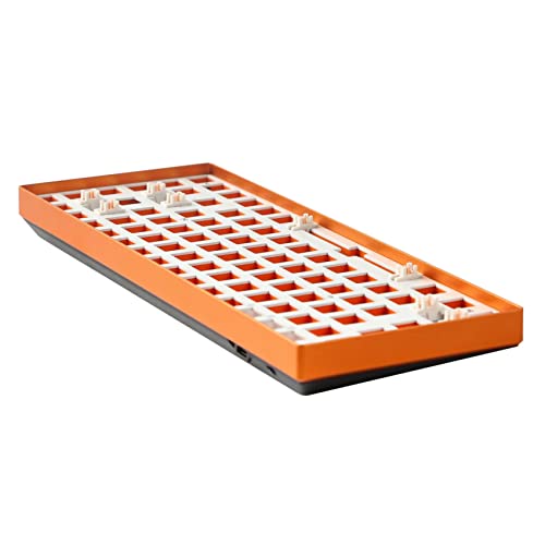 Kit clavier mécanique TESTER84 RGB hot-swap orange pour un bureau dynamique