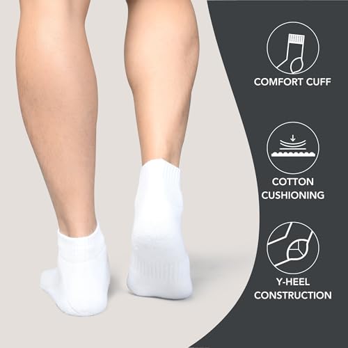 Image of Women's Ankle Socks Thick Cushioned Cotton, Moisture-Wicking socks, Breathable Performance Socks for Running, Sports