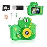 NMM Fotocamera per bambini, fotocamera digitale per bambini - Regalo per bambini di 3 anni: fotocamere HD 1080P, fotocamere per bambini con schermo da 2,0 pollici, scheda da 64 GB, giochi e filtri