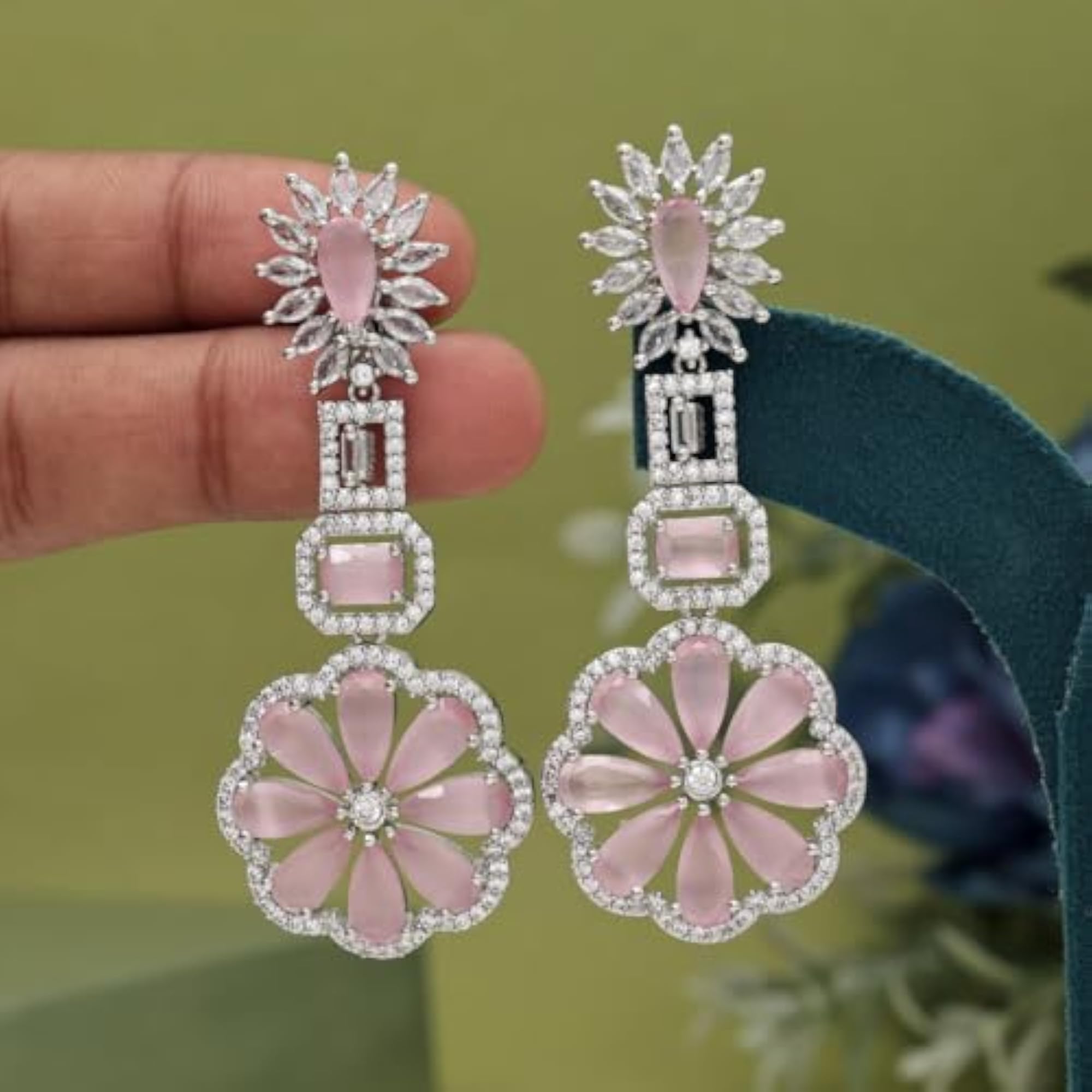 Women's Luxury American Diamond Chandelier Earrings