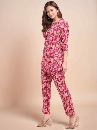 Image of RICHIK Women's Co-ord Set|Kurta Set for Women|Printed Kurta with Pant|Co-ord Set