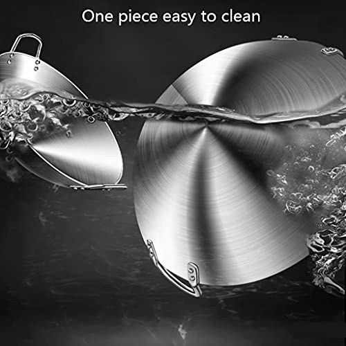 Wok de acero inoxidable 34cm diseño tradicional con asas miniatura 7