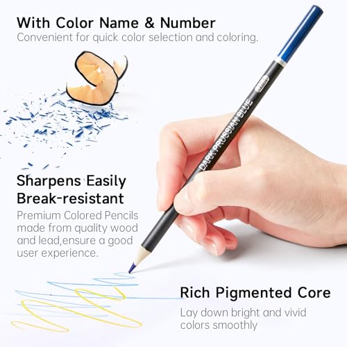 Shuttle Art 174 Colored Pencils Set with 1 Coloring Book, 1 Sketch Pad, 4 Sharpeners - image 4