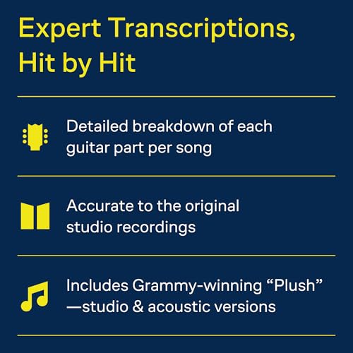 Stone Temple Pilots Thank You Guitar Recorded Versions | Note-for-Note Guitar TAB | 15 Songs Including Plush, Interstate Love Song and Vasoline | Hal Leonard Sheet Music