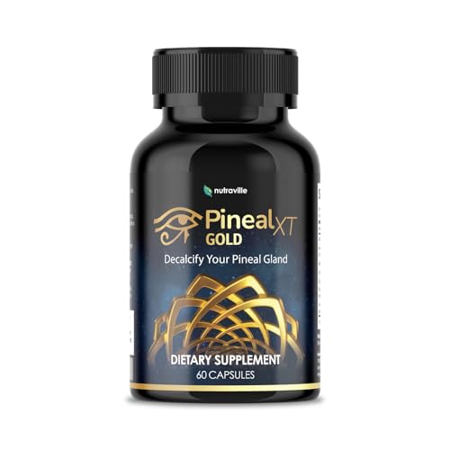 Nutraville Pineal XT Gold - Pineal Gland Supplement - Third Eye Awakening - Focus and Memory Supplement for Brain - 7 Powerful Ingredients Decalcify Detox and Activate Your Pineal Gland 60 Count