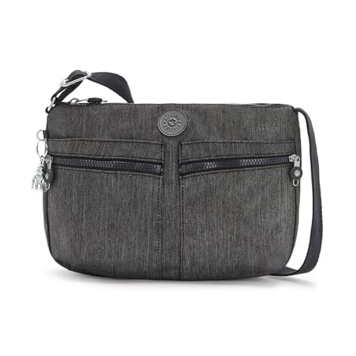 Kipling, Izellah, Bolso con Bandolera para Mujer, Black Peppery, Talla única