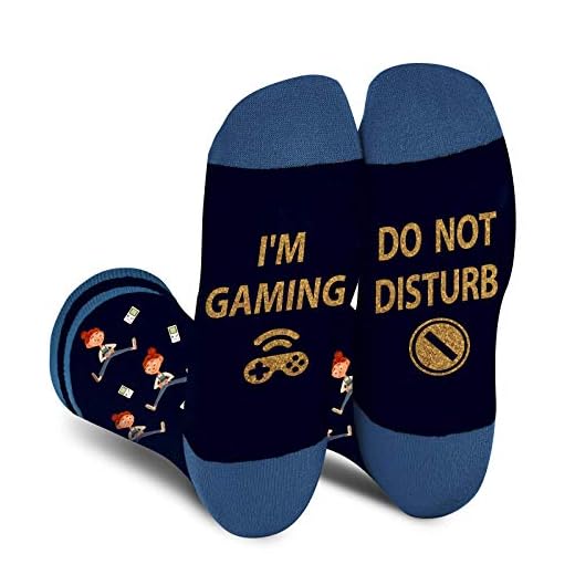 Calcetines Hombre Divertidos - Do Not Disturb I'M Gaming Personalizados Originales Dibujos Estampados Graciosos Frikis Colores Algodon Calcetines - Regalos Navidad Originales para Adolescentes