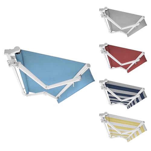 Tenda da Sole per Esterno a Bracci Estensibili con Barra Quadra di Rinforzo, Tessuto Tempotest Parà o PVC, Personalizzabile, Motorizzata o Manuale, Fissaggio a Parete o Soffitto (L. 245 X S. 210)