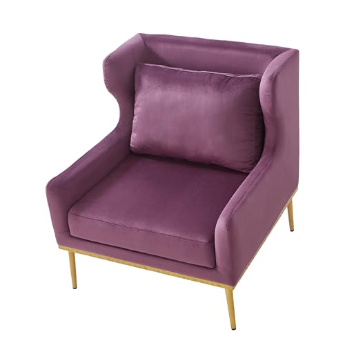 Sillón moderno terciopelo violeta miniatura 7