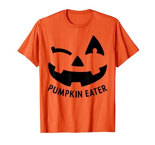 Naughty Pumpkin Eater Fun Matching Couple Halloween Costume T-Shirt