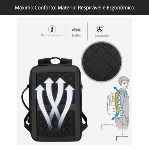 Mochila Notebook Feminina Masculina Executiva Impermeável Mochila Antifurto Para Trabalho Faculdade