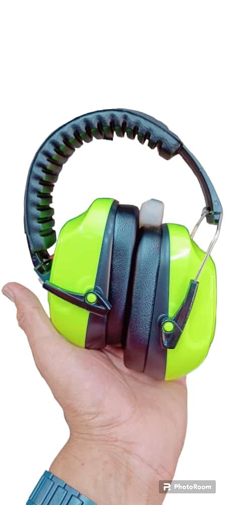 Foldable Ear Muff NRR 29 dB SNR 33 dB | Black Yellow | Extra thick protective Ear Cups |Soft padded Plastic Head Band Folds |-image-45