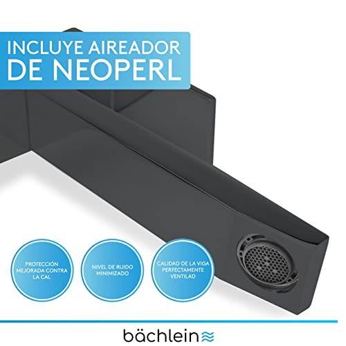 Miniatura 3 de Bächlein Grifo Alto Para Baño Angular - Negro Mate - Grifo Extra Alto Con Caño De 215mm De Altura Para Lavabo Sobre Encimera, Grifo De Lavabo Caño Alto