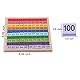 Morofme Holzzahlen Mathe Lernbrett Spielzeug, Montessori 1-100 Aufeinanderfolgende Zahlen Holz, Hundert Digitales Brett, Vorschule Pädagogisches für Kinder, Hölzernes Bausteine Domino Spiel