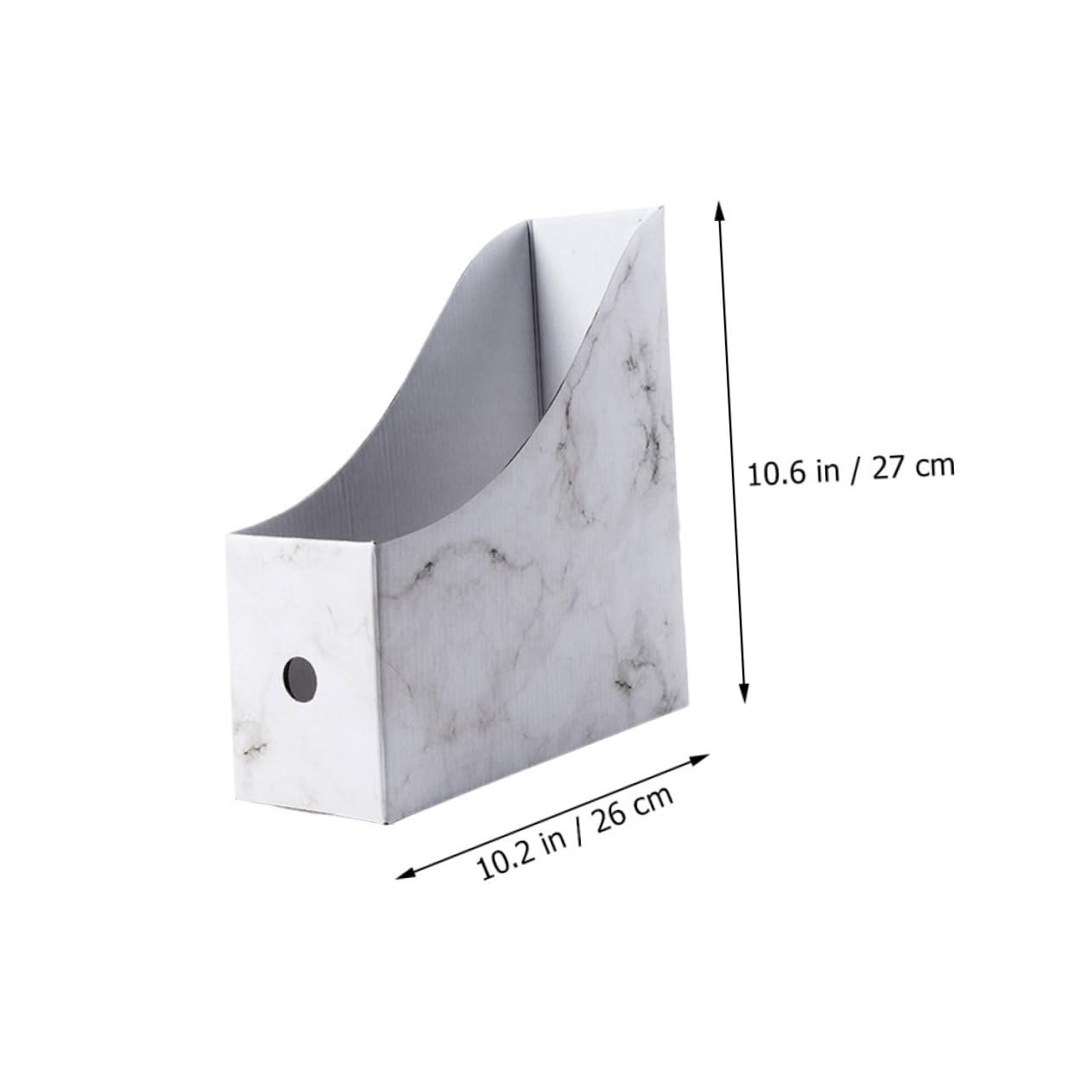 HOMSFOU 1Set Marble Magazine File Holder Stylish Desktop Organizer for Office Classroom Storage Efficient Document Rack for Magazines Books and Files Modern Design