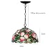 RUIXINBC Rustica Tiffany Lampara De Techo, Patrón De Durazno Corte Manual Decoración...