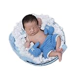Coberllus Newborn Monthly Baby Photo Props Boxing Champion Gloves with Pants Set for Boys Girls Phot