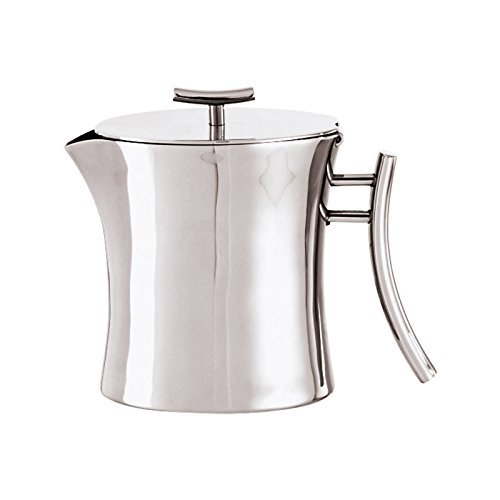 Théière argentée bambou inox de prestige pour l'art du thé