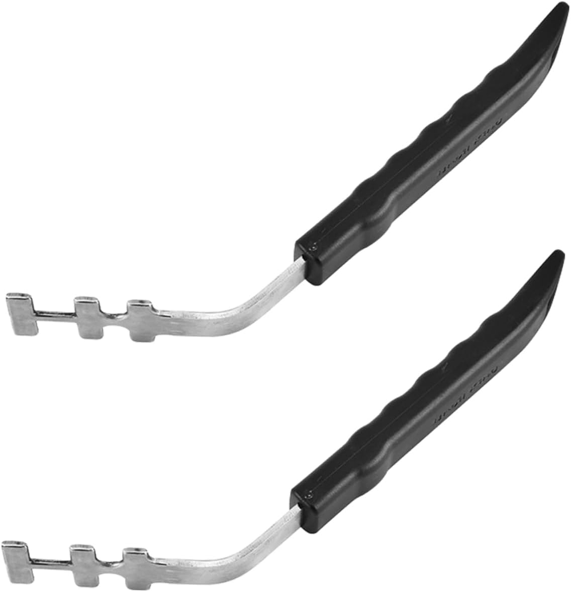 Unomor 2pcs Stainless Steel Grill Grate Lifter with Plastic Handle
