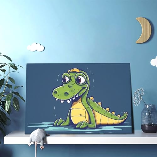 Images décoratives de crocodile en impression sur toile moderne