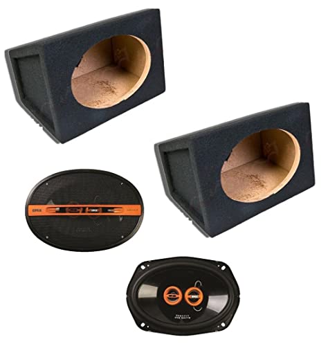 Inex Speaker Enclosure 2 Pieces 6 x 9 3 Way 200 W Car Speakers With MDF 6 x 9 Box IX-6X9BOX-S + EDST219