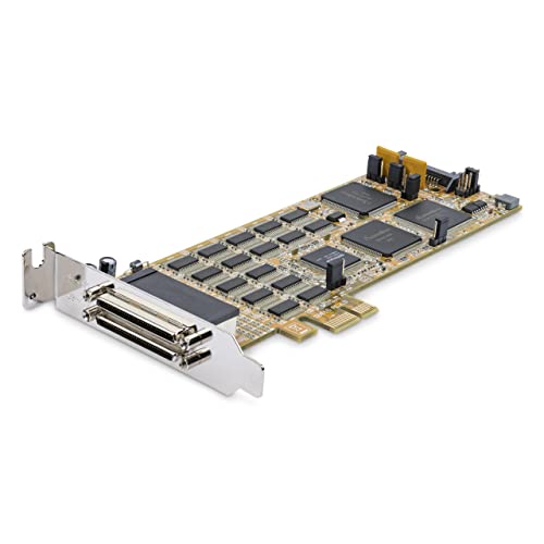 StarTech.com PCI Express Serial Card - 16 DB9 RS232 Ports - Low + Full Profile - Multiport Serial Adapter - PCIe Serial Card , TAA (PEX16S550LP)
