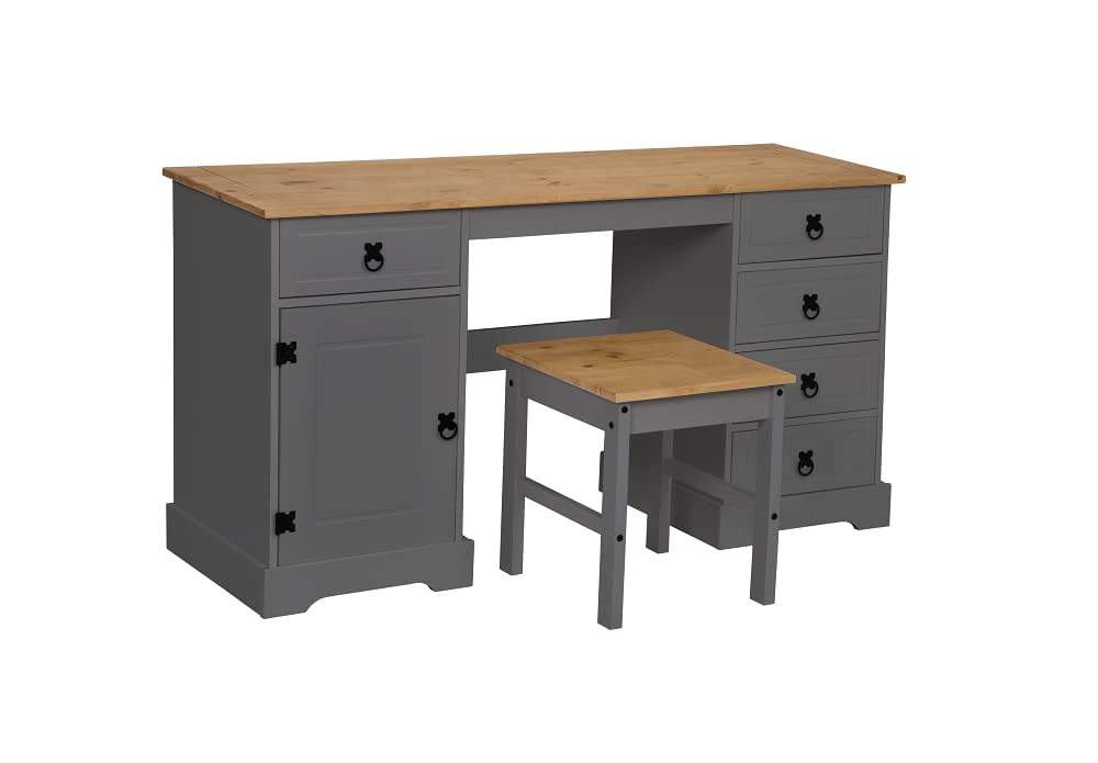 slim fit dress slacks Double Pedestal Dressing Table With Storage