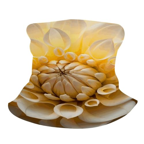 Cuello pasamontañas cubrebocas transpirable a prueba de viento, blanco, estilo Dahlia, enfriante y antipolvo, bandana para hombre y mujer miniatura 2