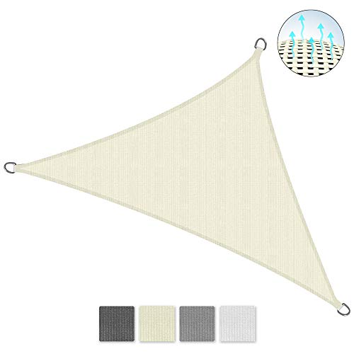 Sol Royal Tenda a Vela Traspirante 600x420x420 cm SolVision HS9 - Protezione Triangolare Parasole e Anti UV - Crema