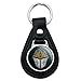 Black Leather Knight Warrior Helmet Medieval Roses Templar Keychain